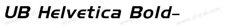 UB Helvetica Bold字体转换